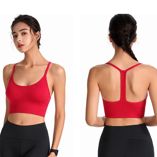 Generic Women Padded Sports Bra Fitness Workout Running Shirts Yoga Tank  Top（Red） @ Best Price Online