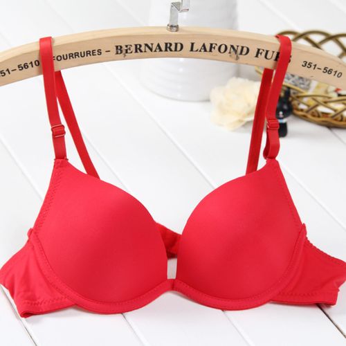 Women Bra Push Up Thin Padded No Steel Ring Lady Bra Deep V Neck Breathable  Breast Support Lady Brassiere - AliExpress