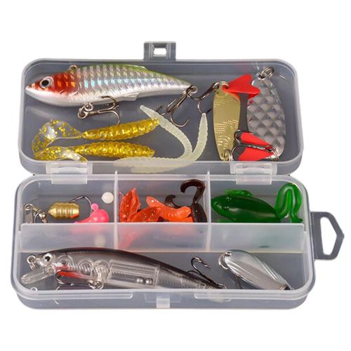 Generic Simulation Fake Fishing Bait Set Reusable Artificial Hard