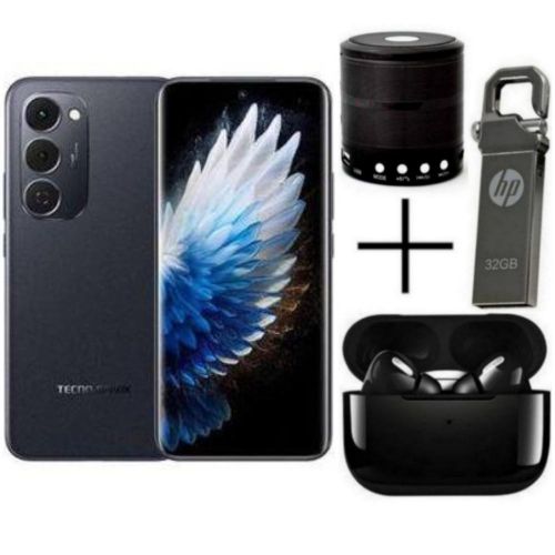 product_image_name-Tecno-SPARK 40 PRO PLUS, 6.78'', 128GB ROM+ 8GB RAM, (Dual Sim), 50MP, 5200mAh, 4G - Black +FREE AMAZING GIFTS-1