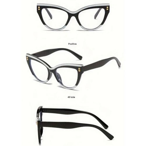 product_image_name-Fashion-Women's Anti Blue Light Blocking Computer Glasses Cat Eye Optical Prescription Eyewear Frame for Ladies Girls-3