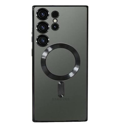 product_image_name-Samsung-Cover for Galaxy S22 Ultra Case, Electroplated Clear Slim Galaxy S22 Ultra Phone Case with Camera Protection, Shockproof Galaxy S22 Ultra Case Compatible with MagSafe, Black Edge-8