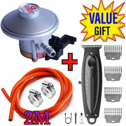 product_image_name-Cosco- QUALITY SAFE COMPATIBLE STANDARD 13KG GAS CYLINDER REGULATOR PLUS 2M PIPE & CLIPS + Professional Hair Trimmer -1