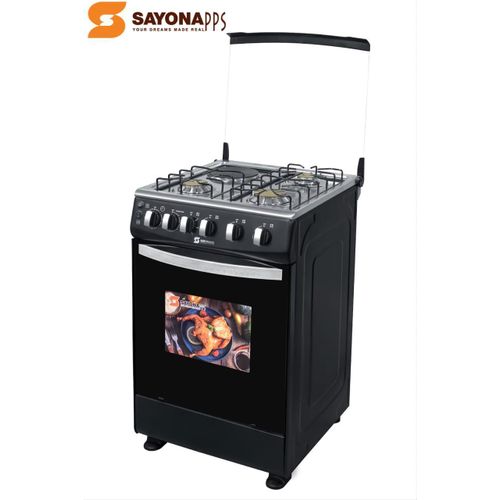 product_image_name-Sayona- 3gas+1 electric plate standing cooker with gas oven -1