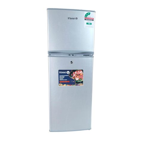 product_image_name-VOLSMART-138L Double Door Refrigerator Top Freezer Mounted Fridge-1