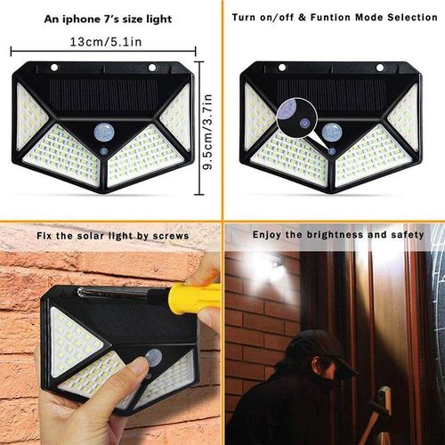 product_image_name-Generic-100 LED Solar Wall Light-2