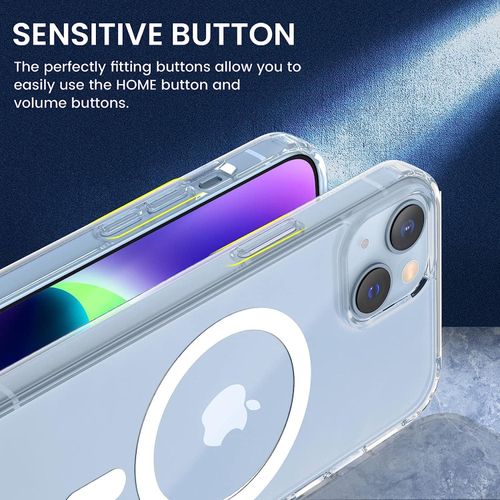 product_image_name-Generic-Clear Transparent Magnetic Hard Back, MagSafe Compatible Case Cover For Apple IPhone 13-5