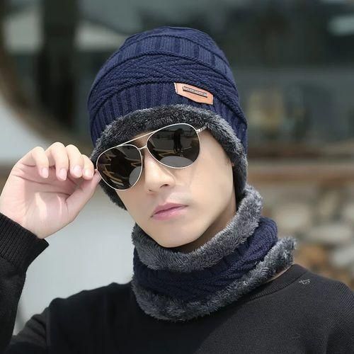 帽子 SCARF HAT (M) / Botanical-Navy Generic Adult Head Scarf Set (Marvin And Scarf) - Navy Blue