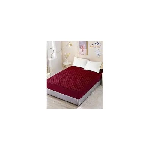 product_image_name-Generic-Elegant Burgundy Waterproof Quilted Mattress Cover-7