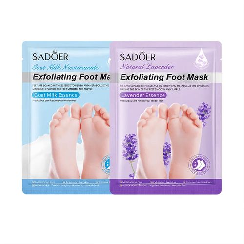 SADOER Lavender Exfoliating Foot Mask Goat Milk Nicotinamide Foot
