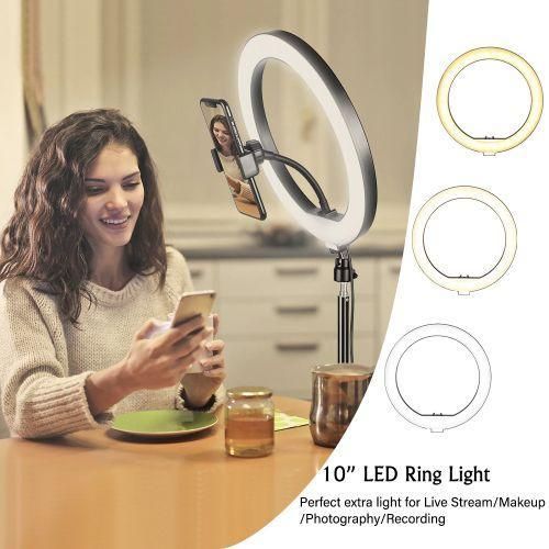 product_image_name-Generic-10 Inch Ring Light With 2.1M Tripod Stand + Remote+Lapel Mic-4