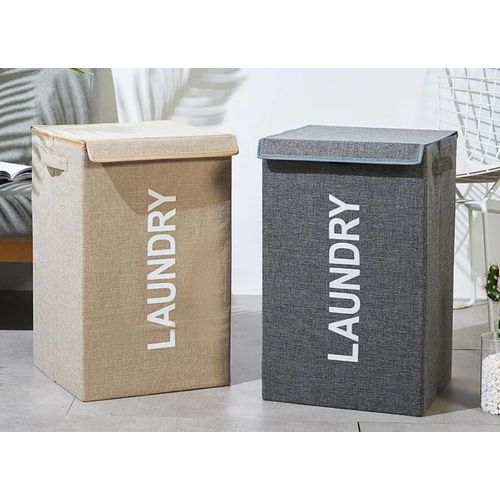 product_image_name-Generic-Foldable Fabric Clothes Storage Organizer – Rectangular Space-Saving Wardrobe And Closet Box With Cover And Reinforced Frame-1