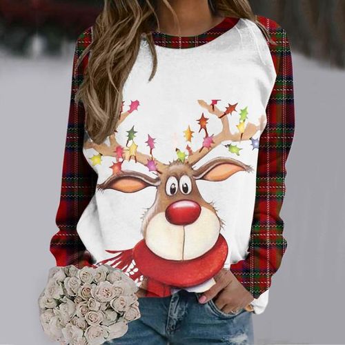 Generic Ladies Hoodies Winter Round Neck Shirt Lightweight Wine Gles Print Long Sleeved Sweatshirt Solid Color Sweater Best Price Online Jumia Kenya
