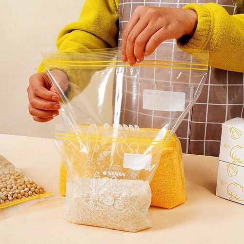 product_image_name-Generic-15 Pack L-Size Food Grade Fresh-Keeping Bags Household Separate Storage Bag Reusable Slider Freezer Bags-4