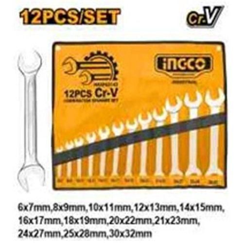 product_image_name-Ingco-Double open end spanner set Size:6-32mm-1
