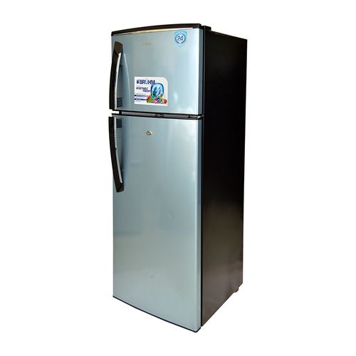 Bruhm BRD225 - Double Door Refrigerator - 8.0 Cu.Ft - 210 Litres - Metallic Blue