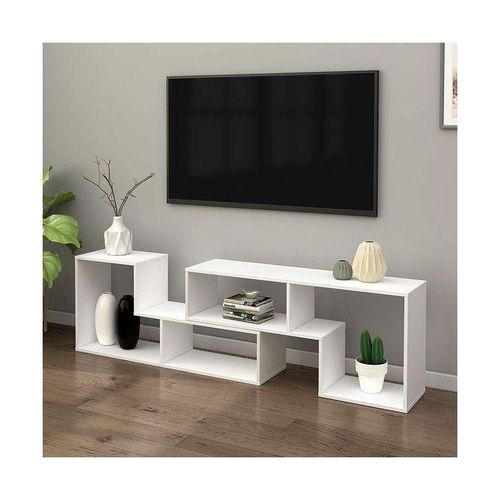 product_image_name-Generic-White Extendable / Convertible Open TV Stand-1