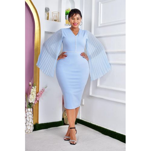 long midi dress Pliss Midi Dress