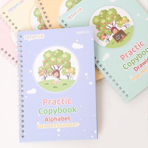 product_image_name-Generic-5pcs Children's Grooved Calligraphy Practice Book, Calligraphy Drawing and Coloring Book-3