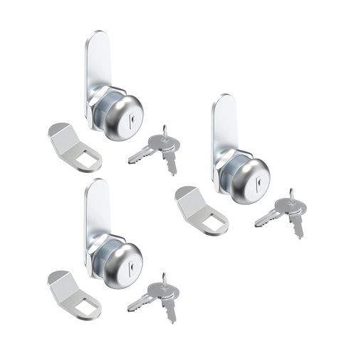 3 Pcs Mailbox Lock, 1-1/8inch Cabinet Locks And Cam Locks For Toolbox Keyed  Alike, Secure Drawer