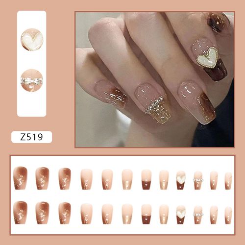 Fashion 24Pcs Long False Nails Fake Nails Nail&Glue Nail Art @ Best ...