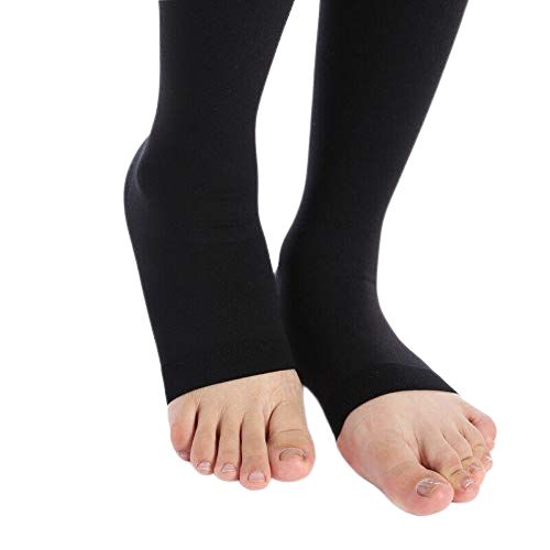 product_image_name-Dynamic-Medical Compression Stockings AD (below Knee) Open Toe Black Color-3