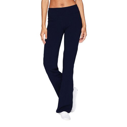 Generic Wide Leg Pants Women Casual Solid Color Slim Hips Loose Yoga Pants  Polyester Trousers Tights High Waist Ladies Sports Leggings(#Navy) @ Best  Price Online