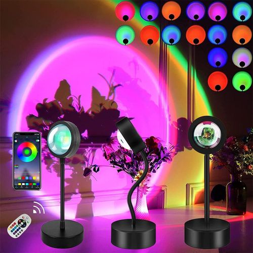 Generic Smart Bluetooth Sunset Projection Lamp Sunset Projector Night Light APP Remote Led Lights for Room Decoration Photography Gifts @ Price Online | Jumia Kenya