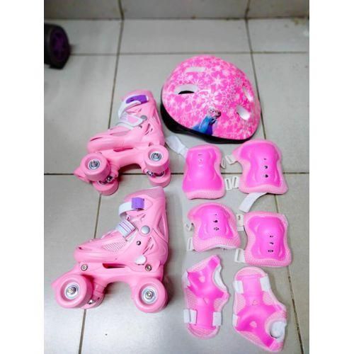 product_image_name-Generic- Pink Skate Quad Skates Full Set – Complete Kit with Protective Gear-1
