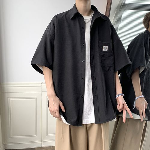 baggy silk shirt