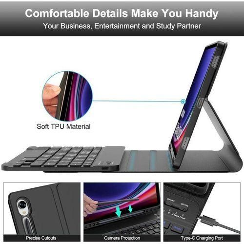 product_image_name-Generic-Multi-Functional Keyboard Case For Samsung Galaxy Tab S9/S8/S7 - Bluetooth Keyboard, Full Protection, Adjustable Stand-6