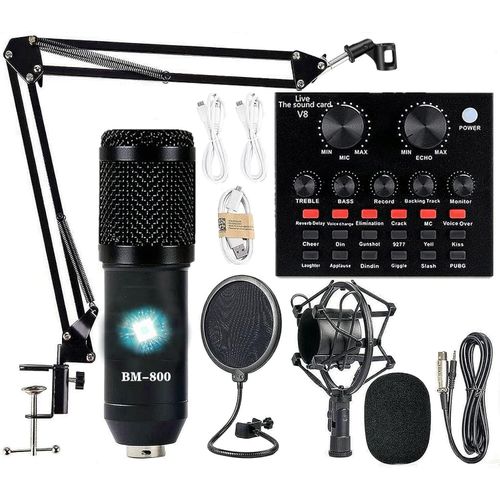 product_image_name-Generic-V8 Sound Card and BM800 Studio Microphone for Live Streaming Setup-2