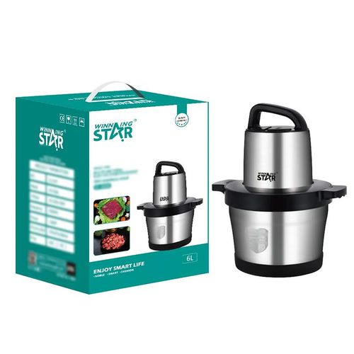 product_image_name-WINNING STAR-1000W Meat Grinder Electric, Food Grinder 6L Stainless Steel Meat Blender Food Chopper for Meat,Vegetables, Fruits and Nuts with 4 Sharp Blades-5