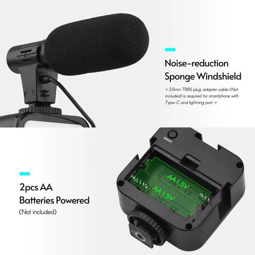 product_image_name-Generic-Vlogging Kit KIT-05LM with Tripod Stand – Complete Smartphone Video Recording Set-4