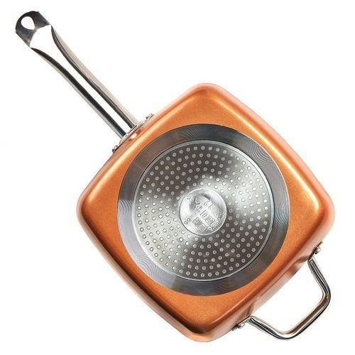 Generic Copper Deep Square Non-stick Frying Pan Set