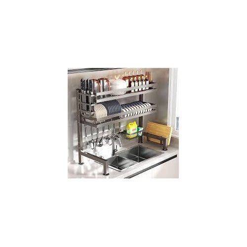 product_image_name-Generic-3-Tier Dish Drying Rack – Kitchen Organizer with Knife & Utensil Holder-3