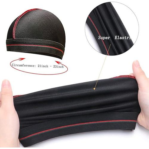 product_image_name-Fashion-4PCS Silky Durags For Men Women 360 Waves With 1 Wave Cap, Silky Satin Durag Extra Long Tails-3