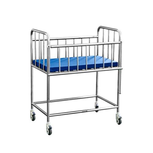 product_image_name-Generic-BABY COT STAINLESS with Blue Mattress-3