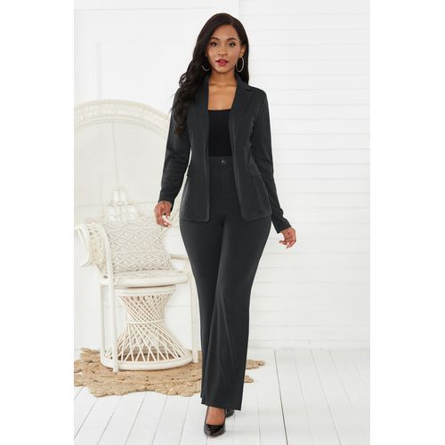 Black Fall Friday Deals Women 2 Piece Set Women's Pants Suit