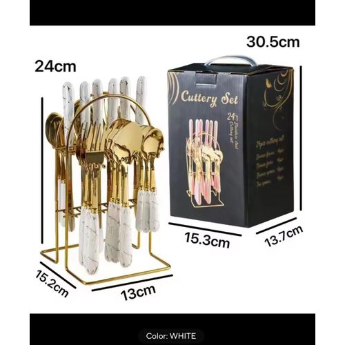 product_image_name-Generic-24pcs Stainless Steel gold Cutlery Set-1