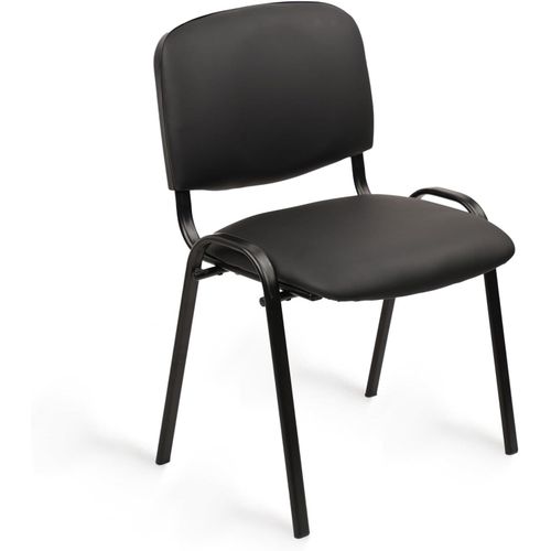 product_image_name-Office Supply-PU Leather Stackable Reception Guest Chair With Metal Frame-2