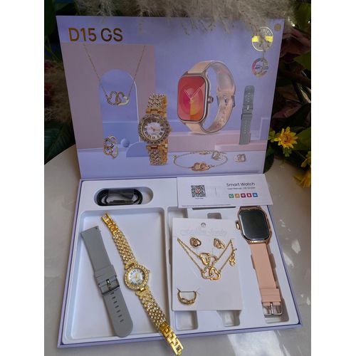 product_image_name-Generic-Smart and Stylish E16GS D15GS Ladies Watch Pack with Accessories Jewellery Set and Fitness Features-2