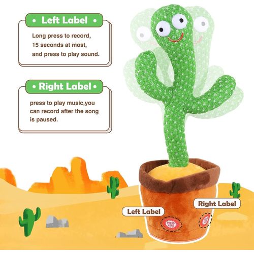 Singing Cactus Aunpoos Dancing Talking Cactus Toy - Singing Mimicking  Recording Cactus With 120 Songs Dancing Singing Cactus Toy