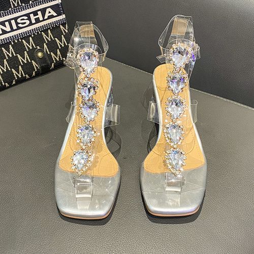 Plastic block heels on sale