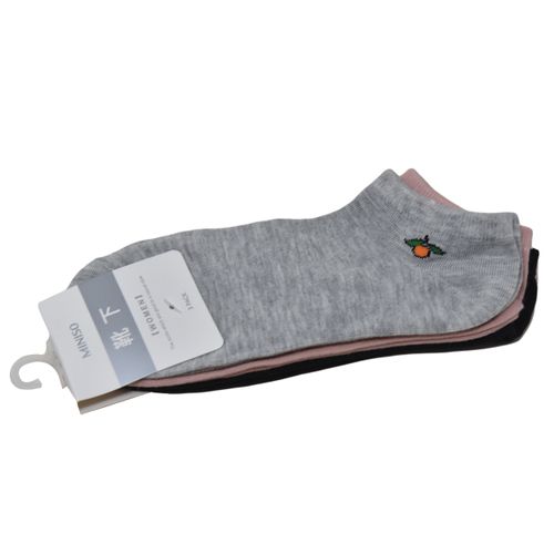  Miniso  Women s Embroidered Low cut Socks  3 Pairs Best 