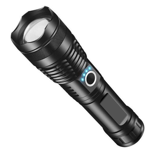 product_image_name-Generic-Super Bright LED Torch P50 Rechargeable Metallic Waterproof USB Type-C-1
