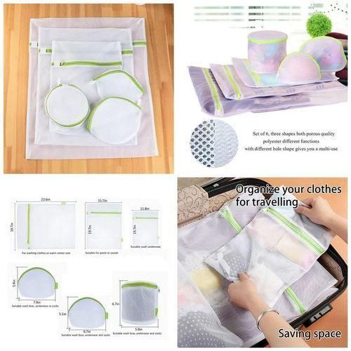 6 Pieces Bra Washing Bag Mesh Bag Laundry Lingerie Bag Underwear