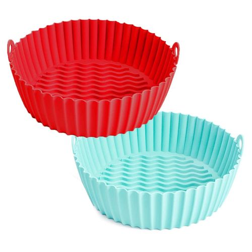 Silicone Air Fryer Basket - Reusable Basket Accessories, Heat Resistant  Easy to Clean Air Fryer Accessories 