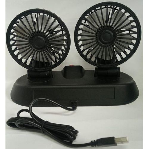 product_image_name-Generic-Car/Desktop Double Head Adjustable Usb 360 Degree Rotating Cooling Fan-4