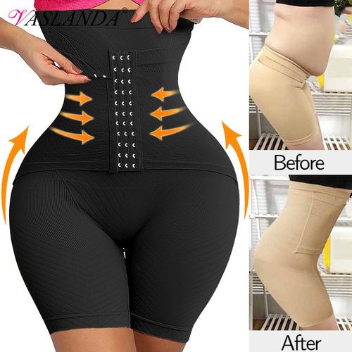 Waist Control Body Shapewear Pants Double Buckle High Waist Belly Shape  Underwear For Ladies Slimming Clothes